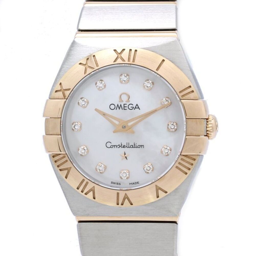 OMEGA Constellation Brushed 12P Diamond 123.20.24.60.55.001 Women's Watch SSx...